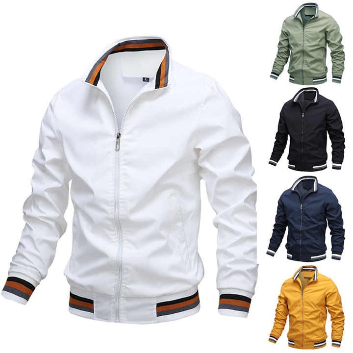 Leisure jacket male manufacturers direct spring and autumn sports solid color jacket men's clothing