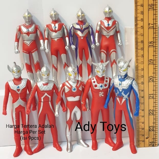 9 unids/ Set Ultraman Super Hero figura de acción